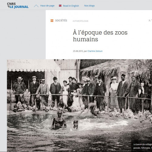 A l'époque des zoos humains sur le site du CNRS