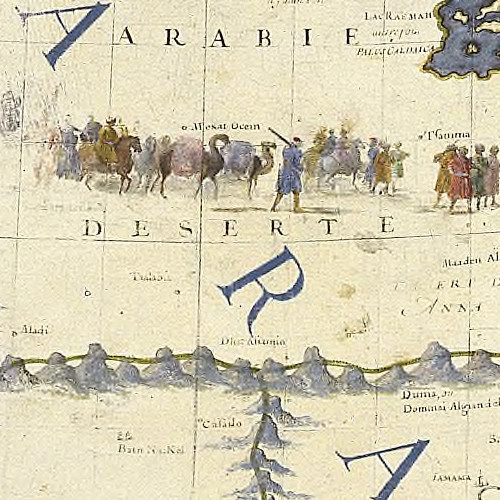 Caravane traversant l’Arabie déserte