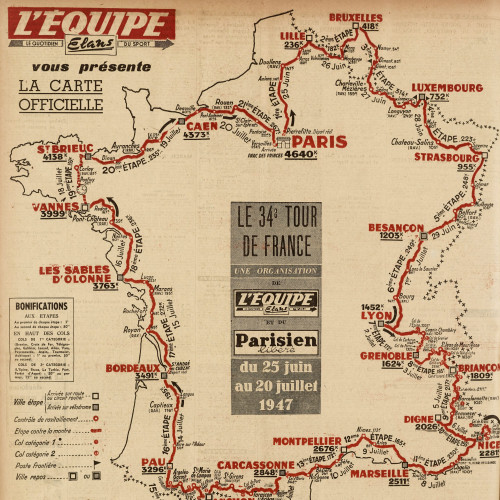Parcours du Tour de France 1947
