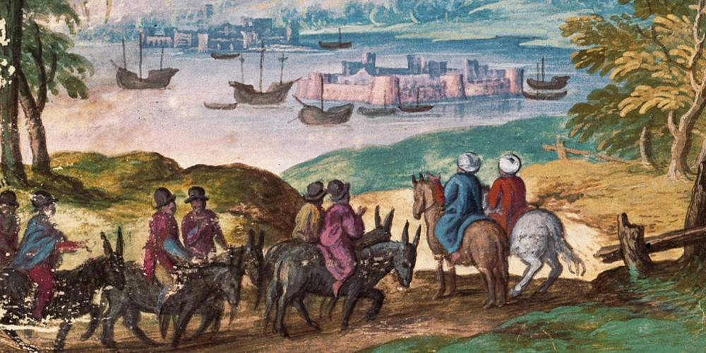 Une caravane de marchands arrive à Alexandrie
