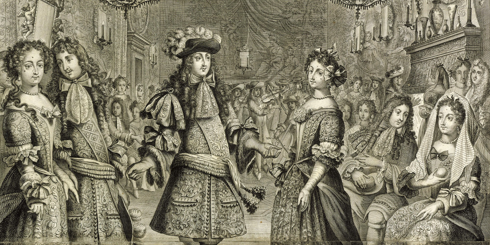 Le bal à la française : Monsieur Charpentier, almanach de 1682