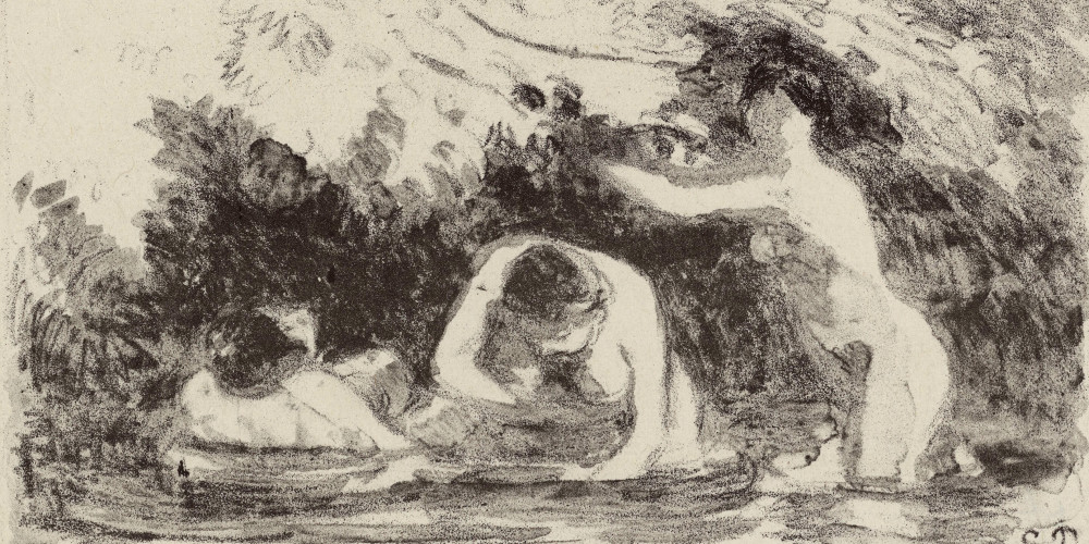 Baigneuses à l’ombre des berges boisées