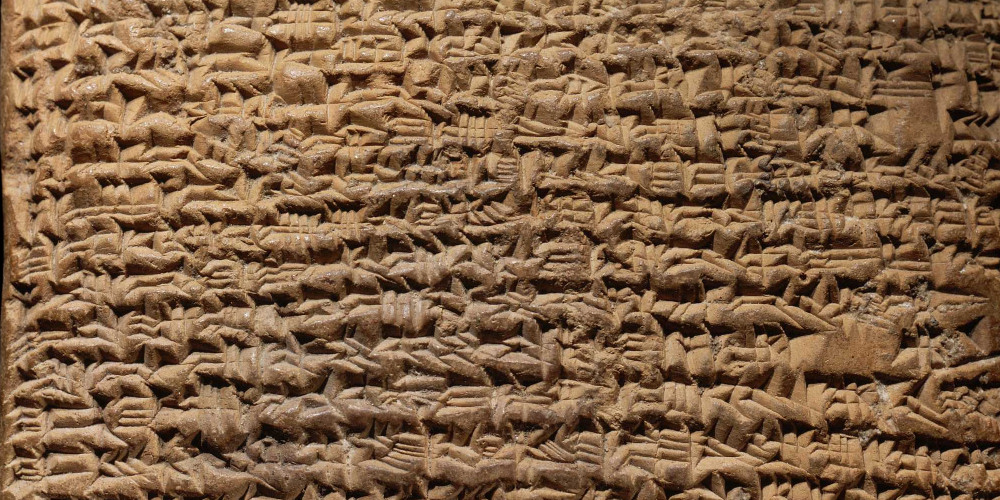 Tablette assyrienne : écriture cunéiforme