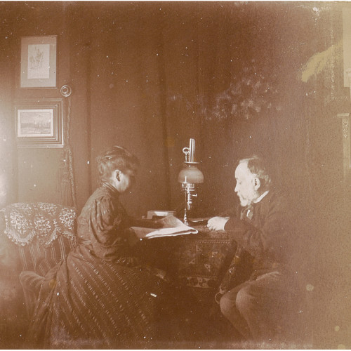 Louise Halévy faisant la lecture à Degas