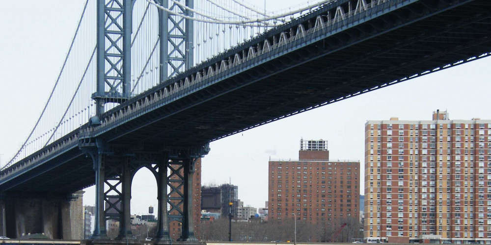 Le pont de Manhattan, un pont suspendu