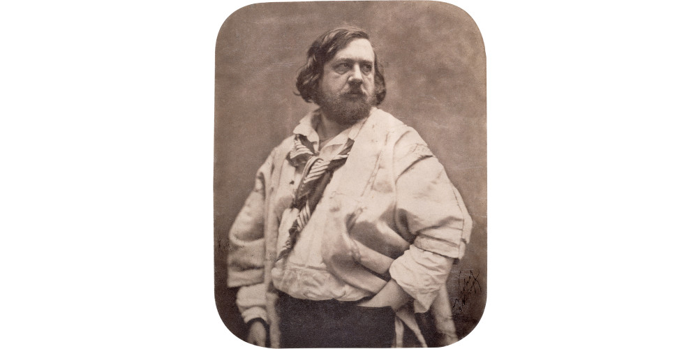Théophile Gautier (1811-1872) au foulard et à la blouse blanche