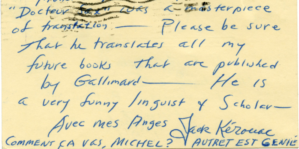 Lettre de Jack Kerouac à Michel Mohrt