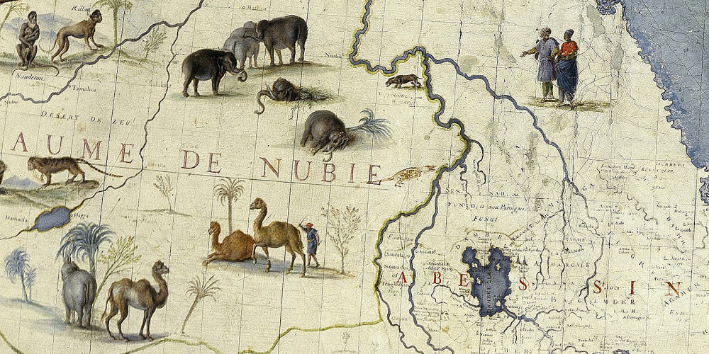Un cheval marin ou hippopotame, proche le fleuve du Nil