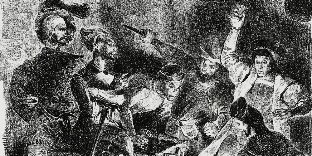 Faust et Méphistophélès dans la taverne des étudiants