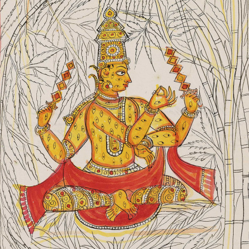 Indra fait pénitence dans le tapovana