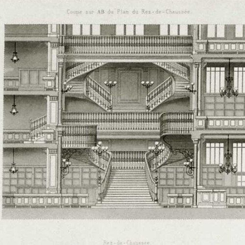Plans du grand escalier du Bon Marché