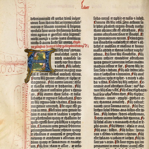 Bible de Gutenberg : mise en page sur deux colonnes et évolution vers une seule colonne