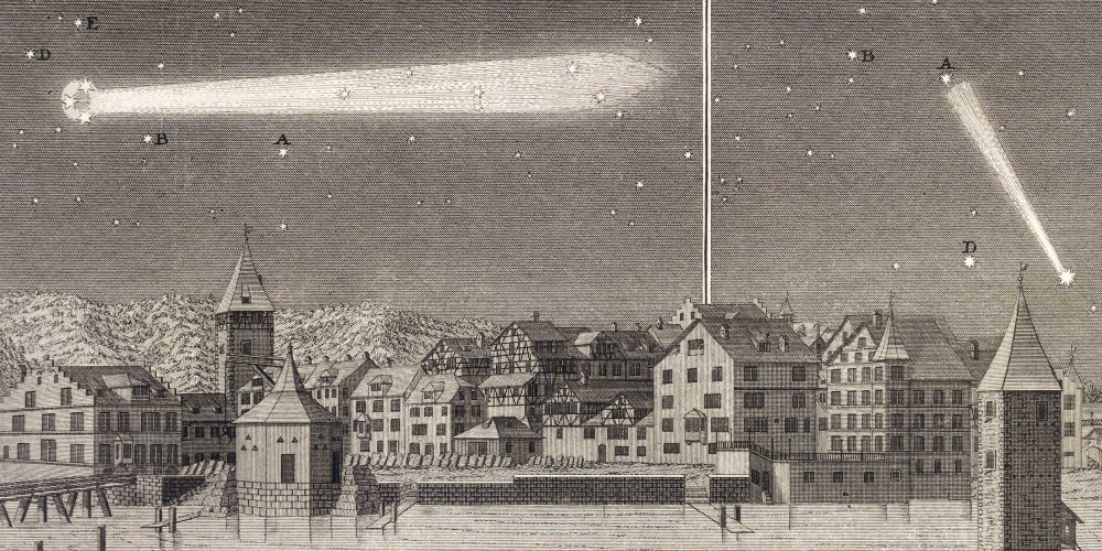 La Comète de 1680 vue de Zurich