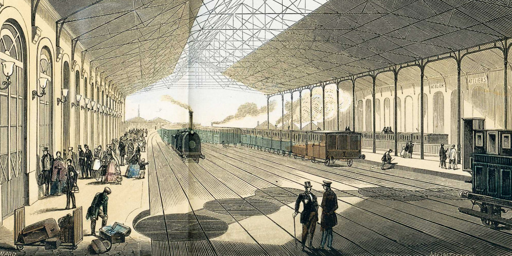La gare Saint-Lazare, 1851
