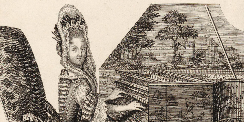 Nicolas Arnoult, Femme de qualité jouant du clavecin, 1688