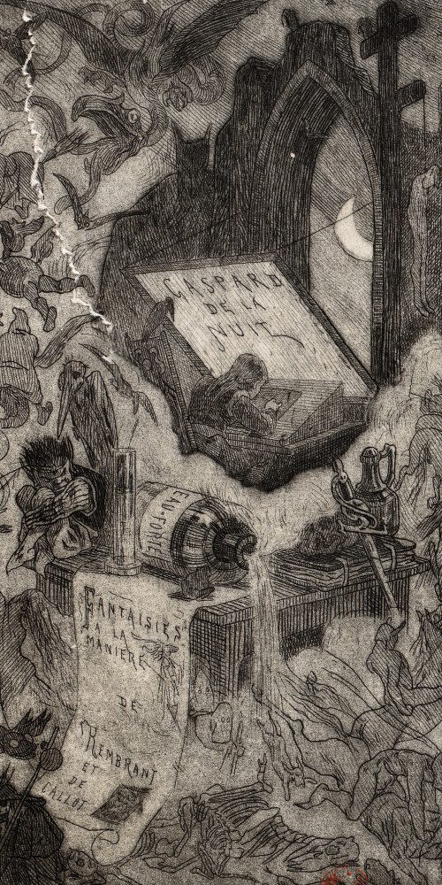 Frontispice de Gaspard de la Nuit, édition de 1868