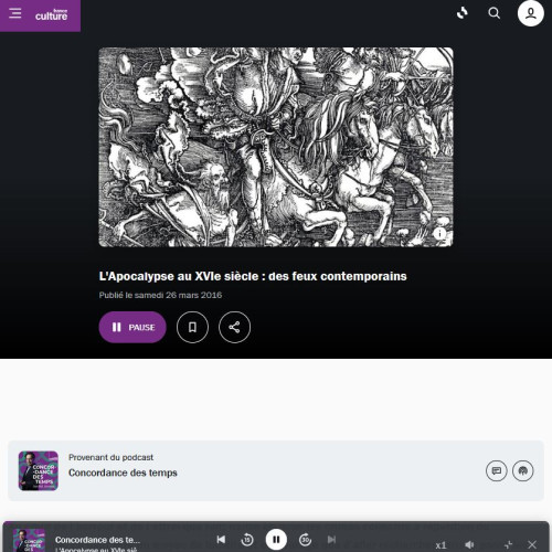 Apocalypse 16e siècle radio france