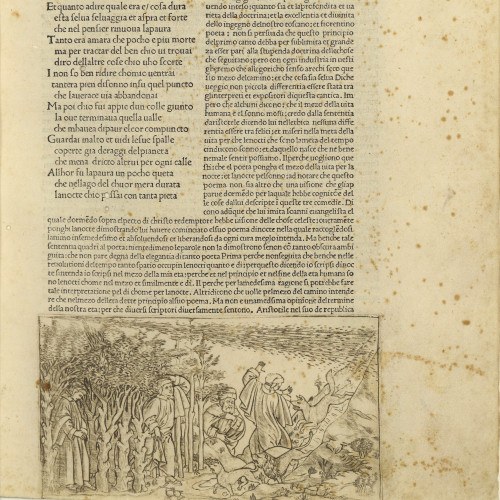 Première page de La Commedia (La Divine Comédie) de Dante Alighieri