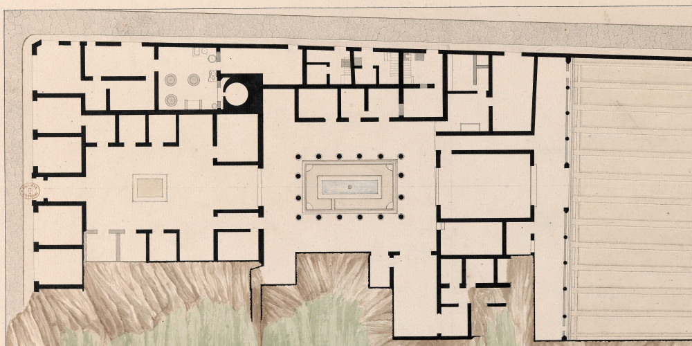 Plan de la maison de Pansa à Pompéi