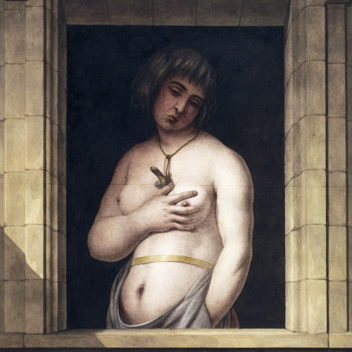 Femme nue dans un encadrement de fenêtre