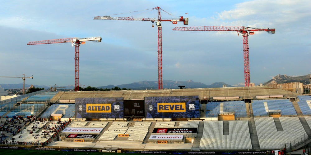 Le stade Vélodrome en travaux en 2011