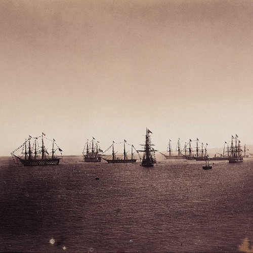 Flotte franco-anglaise en rade de Cherbourg