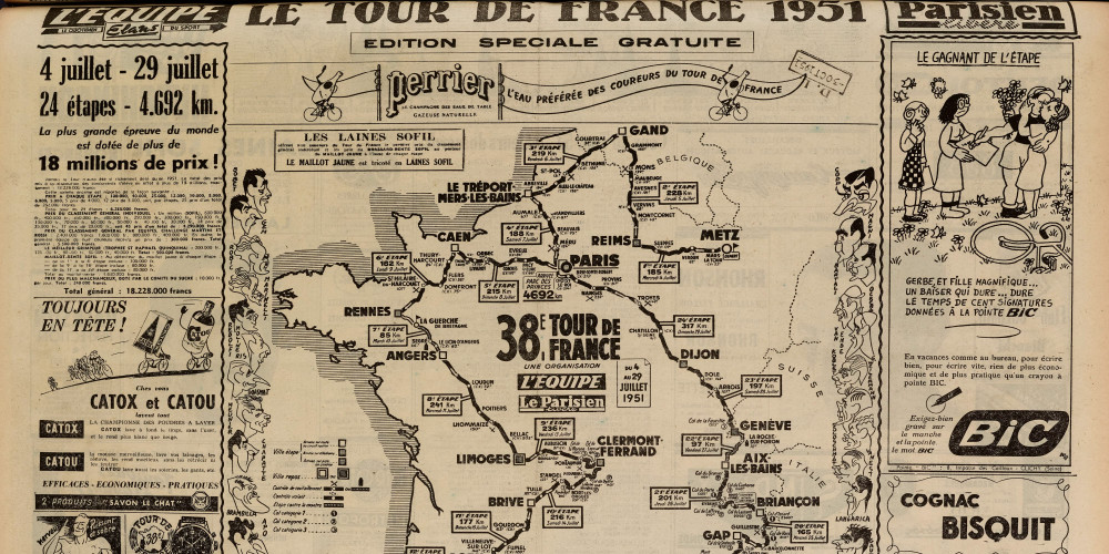 Parcours du Tour de France 1951