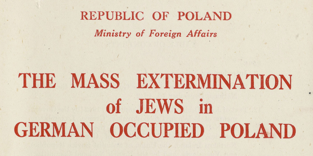 L'extermination de masse des Juifs dans la Pologne occupée par l'Allemagne