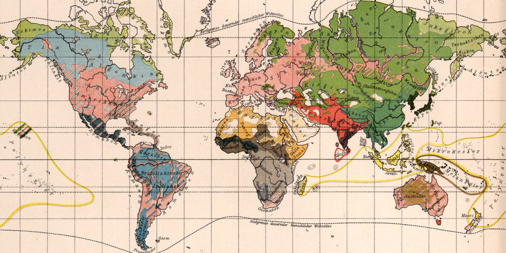 Planisphères issus de l'Atlas de Richard Andree