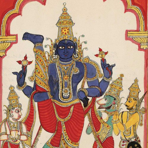 Vamana prend l’aspect de Vishnu Trivikrama