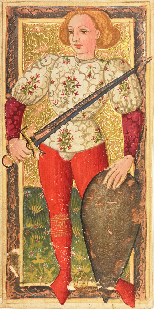 Tarot dit de Charles VI : Le Valet d'épées