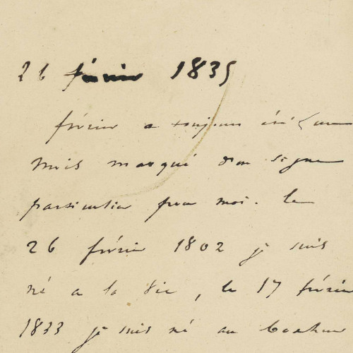 Lettre du 26 février 1835