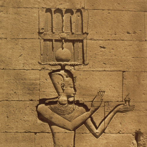Ptolémée Caesarion sur un bas-relief du temple de Kalabscheh