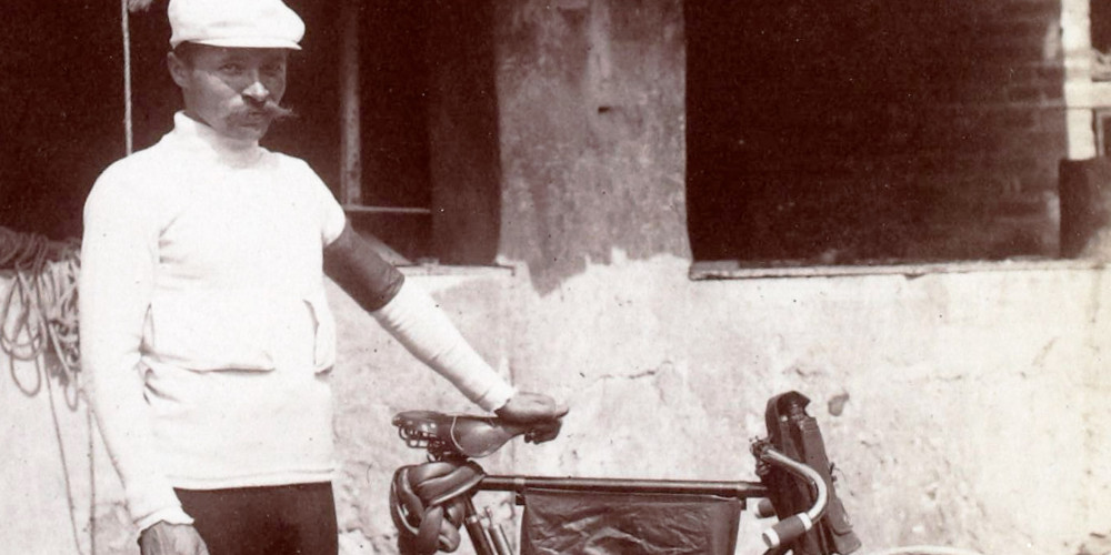 Maurice Garin au départ du premier Tour de France en 1903