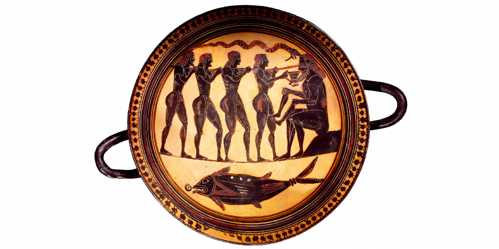 Ulysse et ses compagnons aveuglant Polyphème