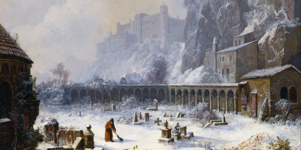 Saint Petersfriedhof en hiver