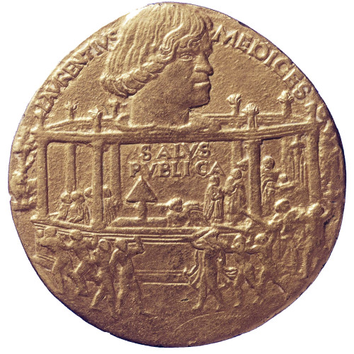 Médaille : la conspiration des Pazzi, Laurent de Médicis