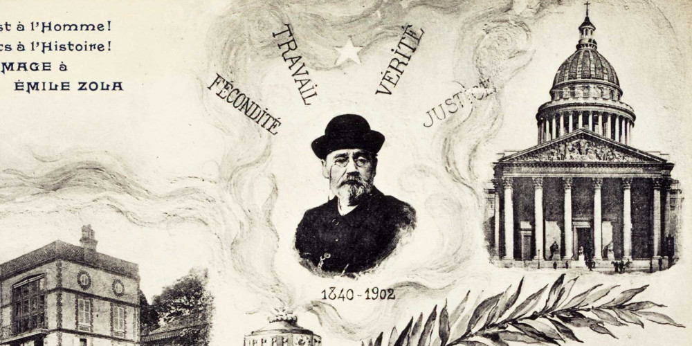 Carte-hommage à Émile Zola