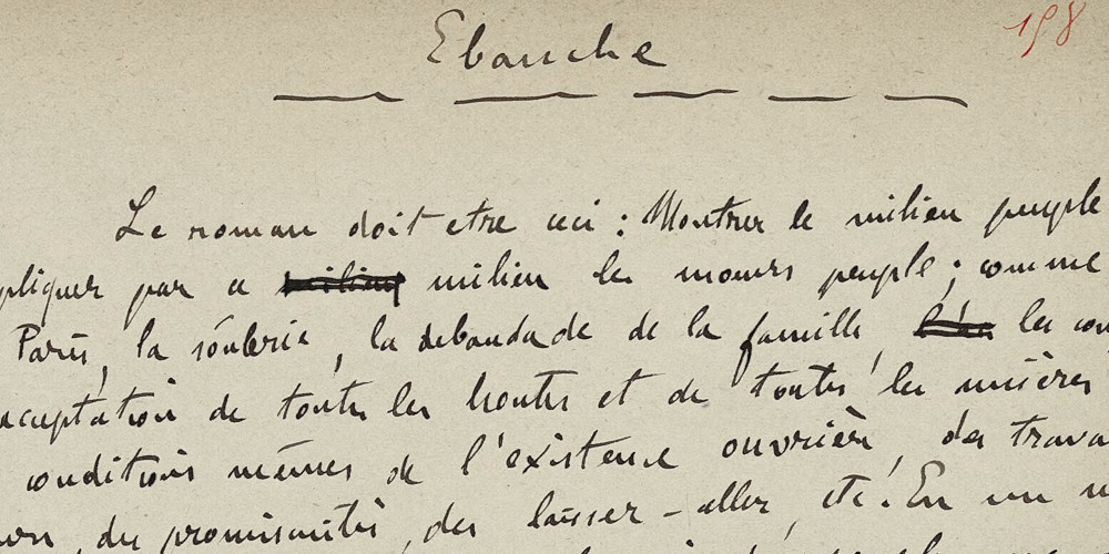Émile Zola, L'Assommoir, ébauche