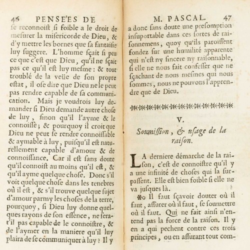 Blaise Pascal, Pensées de M. Pascal sur la religion et sur quelques autres sujets, qui ont esté trouvées aprés sa mort parmy ses papiers