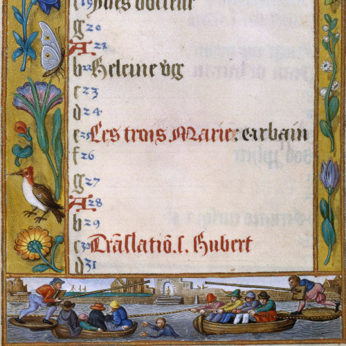 Joute nautique représentant le mois de mai