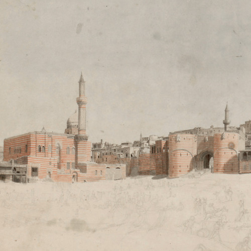 Vue du Caire : Mosquée du sultan Hassan (Soultân Hasan)