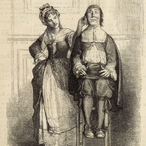 Toinette et Thomas Diafoirus dans Le Malade imaginaire de Molière