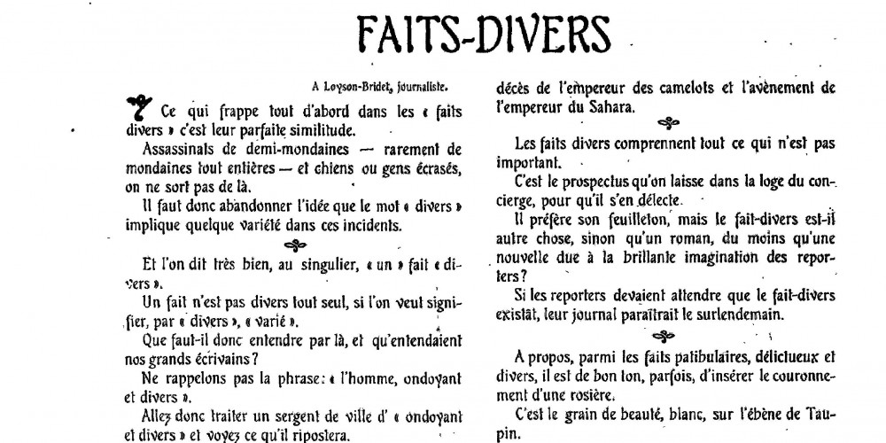 Faits divers