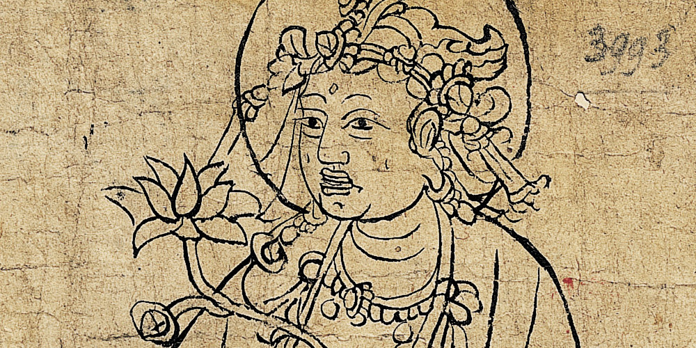 Deux croquis de bodhisattvas
