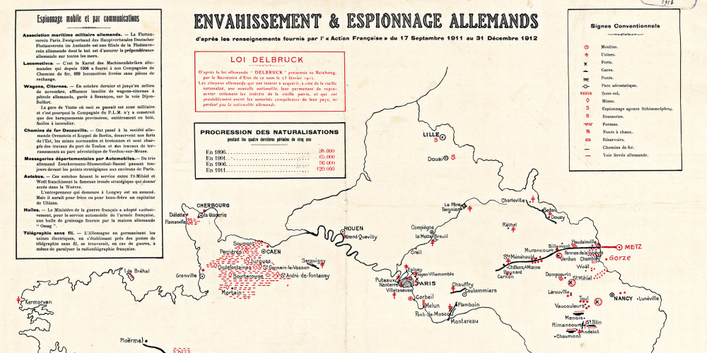Envahissement et espionnage allemands d’après les renseignements fournis par l’Action française du 17 septembre 1911 au 31 décembre 1912