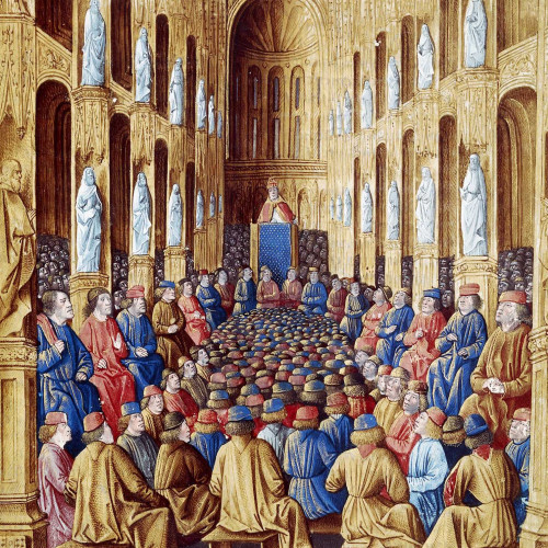 Saint Urbain II préside le concile de Clermont et prêche la première croisade (1095)