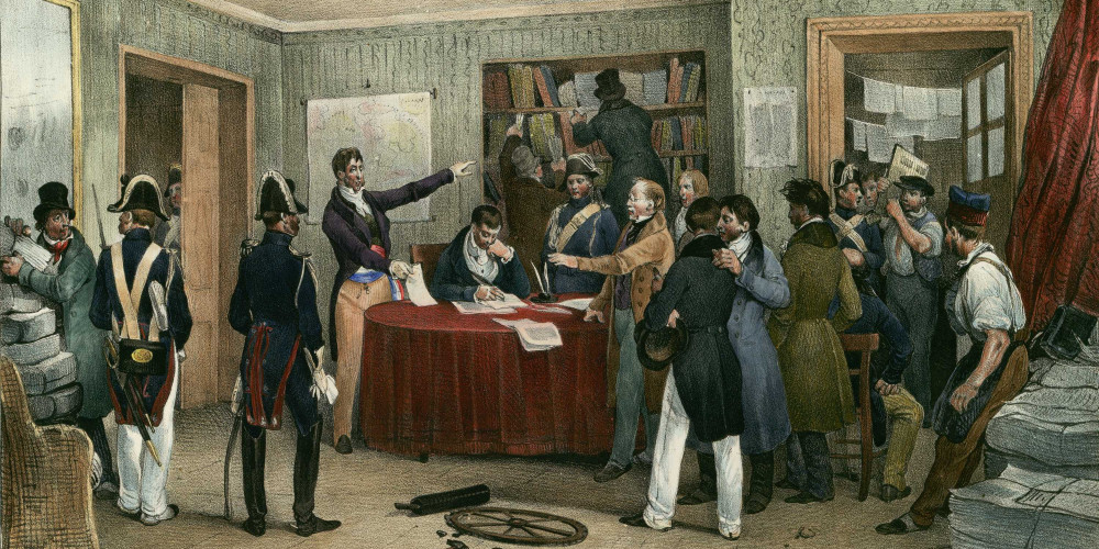 Saisie des presses au National, le 27 juillet 1830