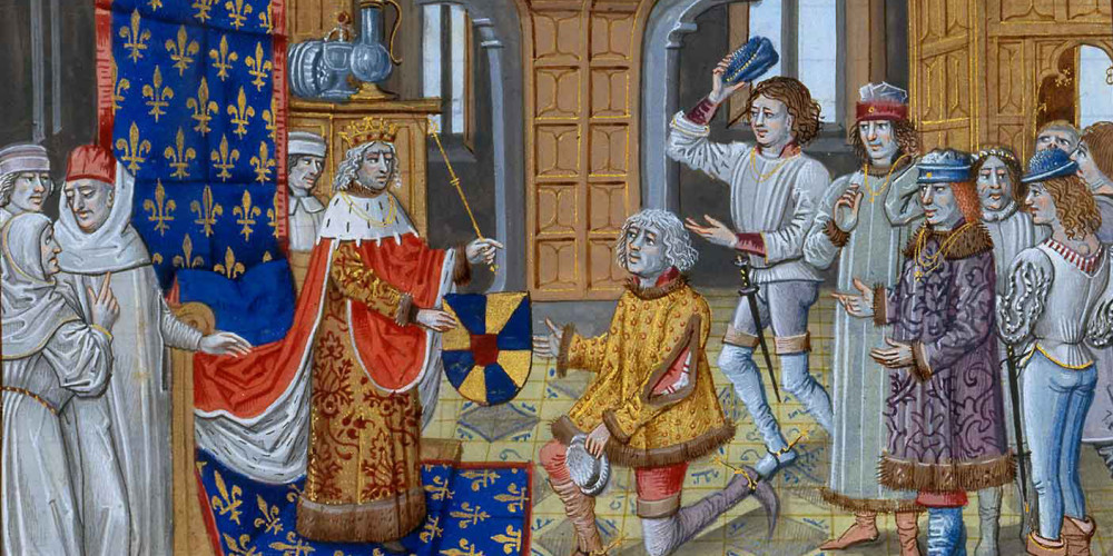 Devise à la bombarde et mot (PLUS EST EN VOUS) de Louis de Bruges, seigneur de La Gruuthuse (vers 1470-1480).
Ses armoiries ont été recouvertes de celles du roi Louis XII