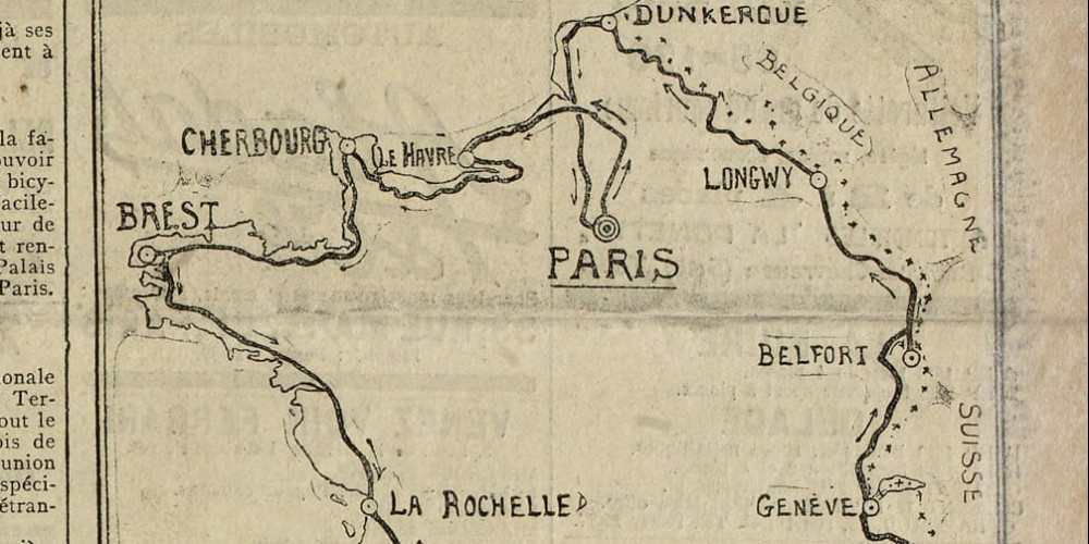 Itinéraire du Tour de France 1914